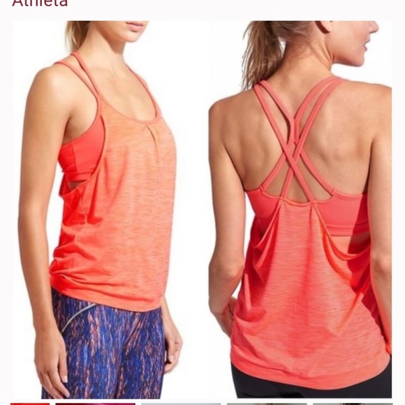 Athleta Tops - Athleta Shadow Stripe Energize Workout Tank Top